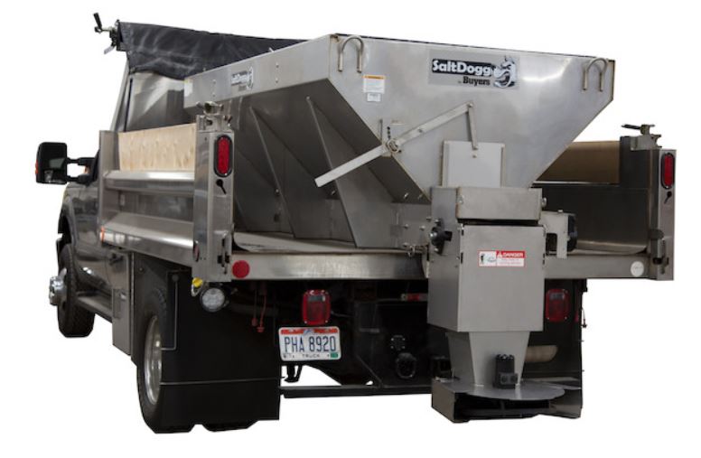 Buyers SaltDogg 1400455SSH 2.5 Cubic Yard Hydraulic Motor Stainless Steel Mid-Size Hopper Spreader