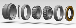 Collins Manufacturing WA-BK - BEARING KIT: BEARINGS, RACES, GREASE SEAL, COTTER PIN, DUST COVER