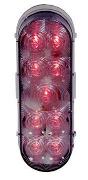 M63322RCL Maxxima OVAL RED CLEAR LENS STOP/TAIL/TURN LIGHT